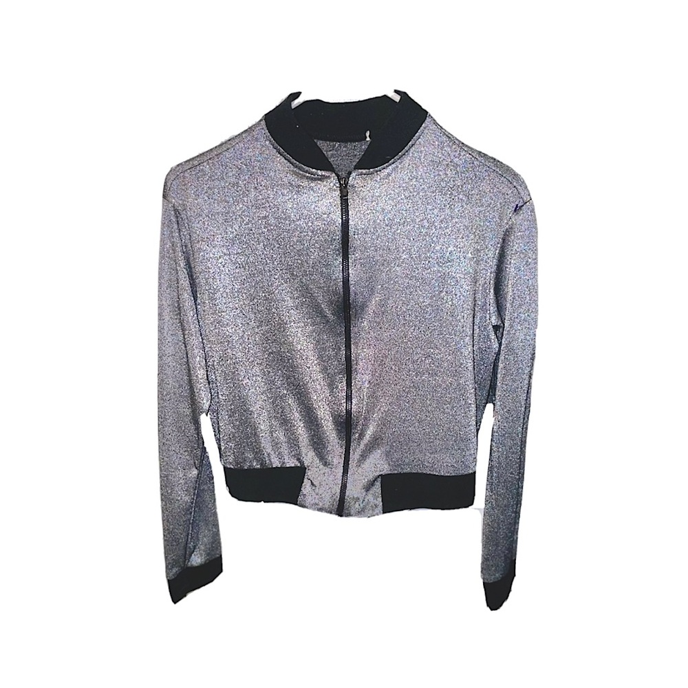 80’s silver zip up